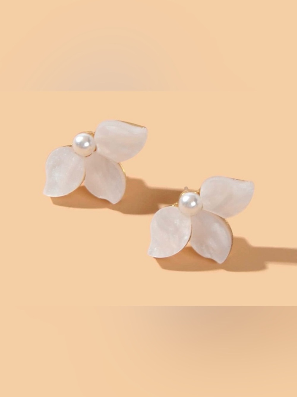 Pearl Petal Earrings